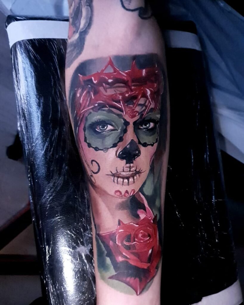 Women Hand Color Tattoo